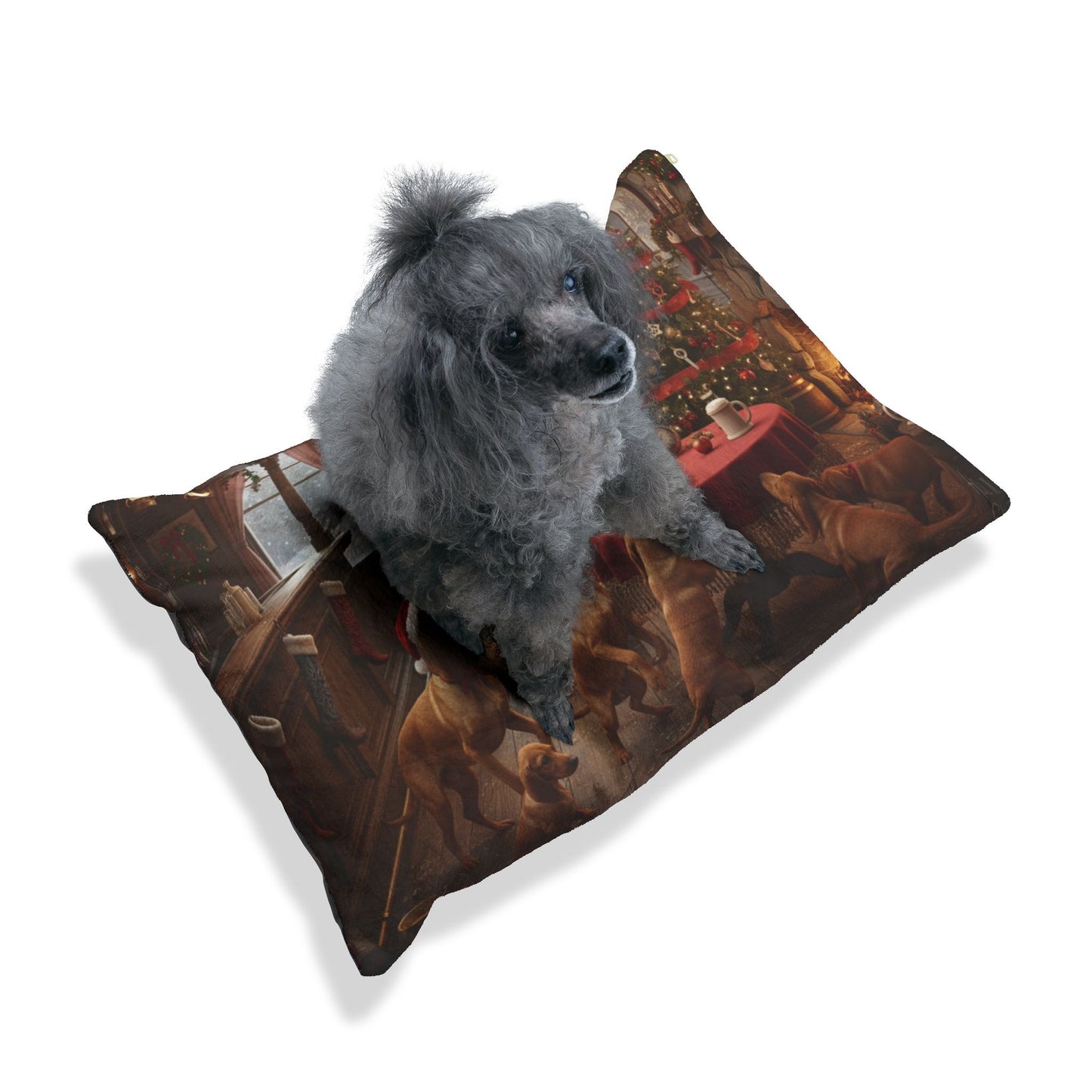 Christmas Puppies Holiday Pet Bed