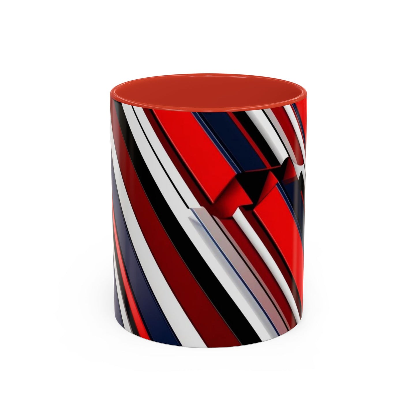 Optical Illusion Accent Mug – Ceramic Coffee Cup