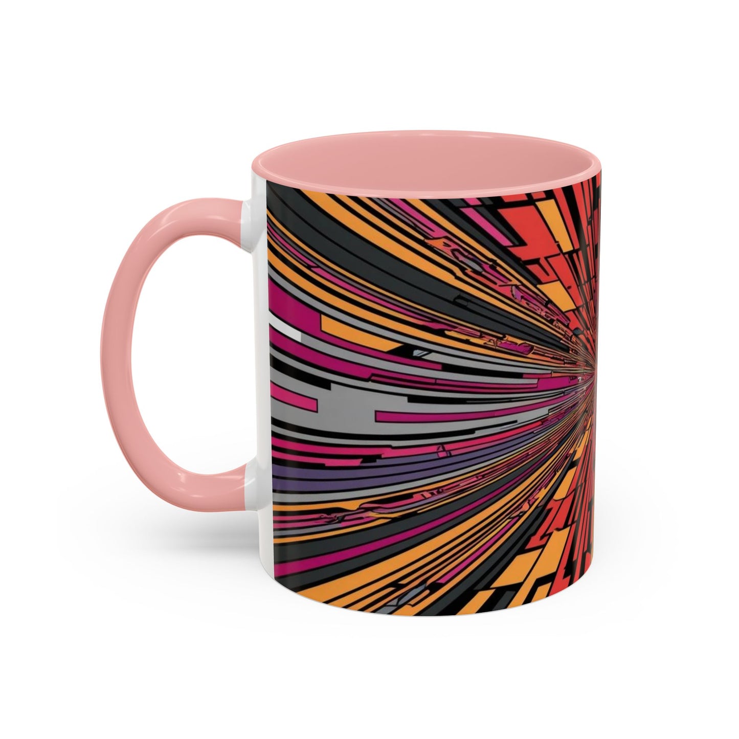 Optical Illusion Accent Mug – Ceramic Coffee Cup