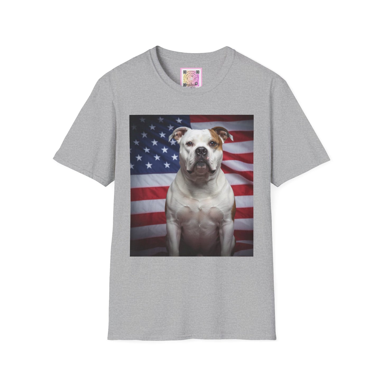 Patriotic T-Shirt — American Flag Dog Tee