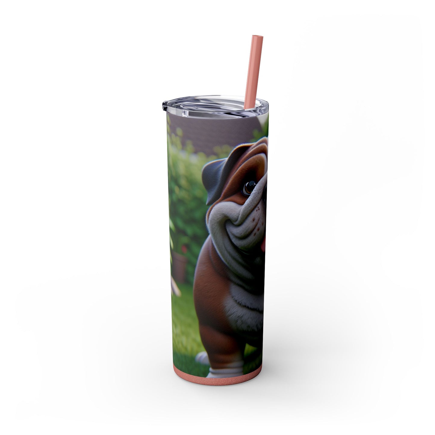 Olde English Bulldogge Tumbler with Straw, 20oz