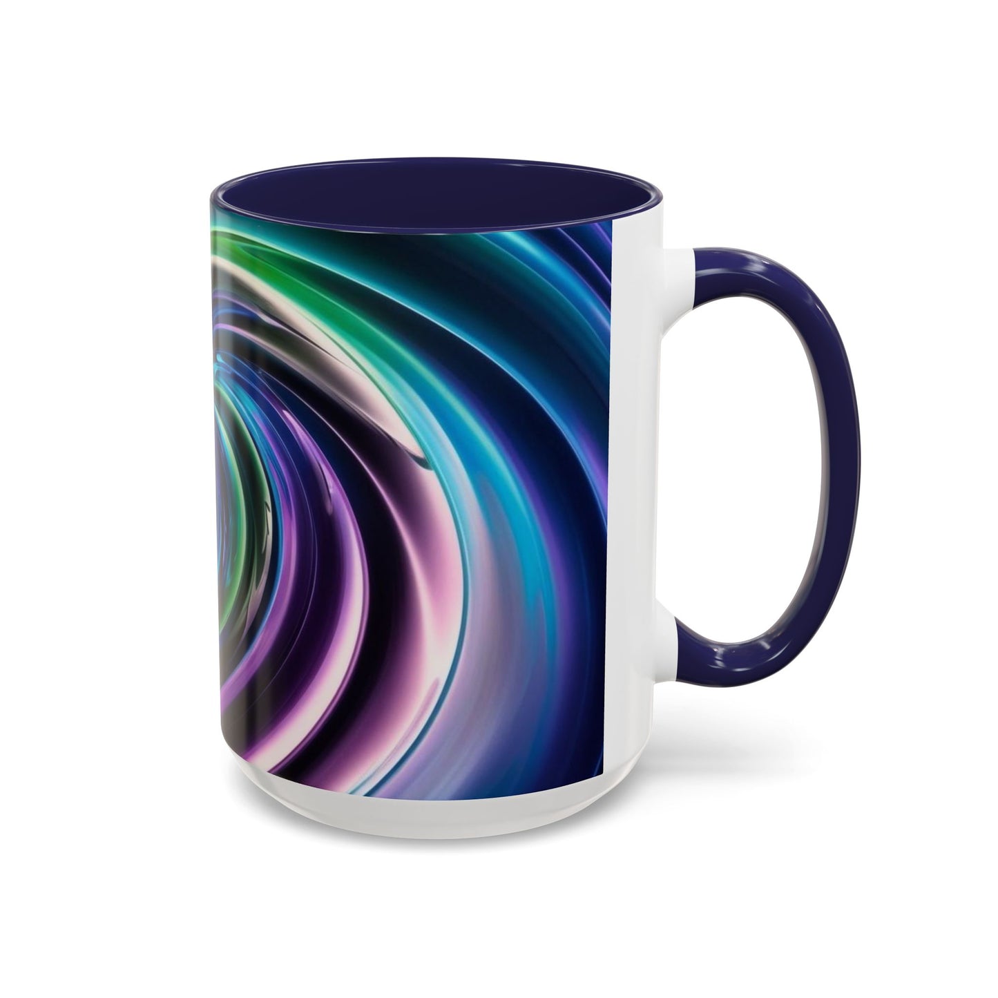 Optical Illusion Accent Mug – Ceramic Coffee Cup