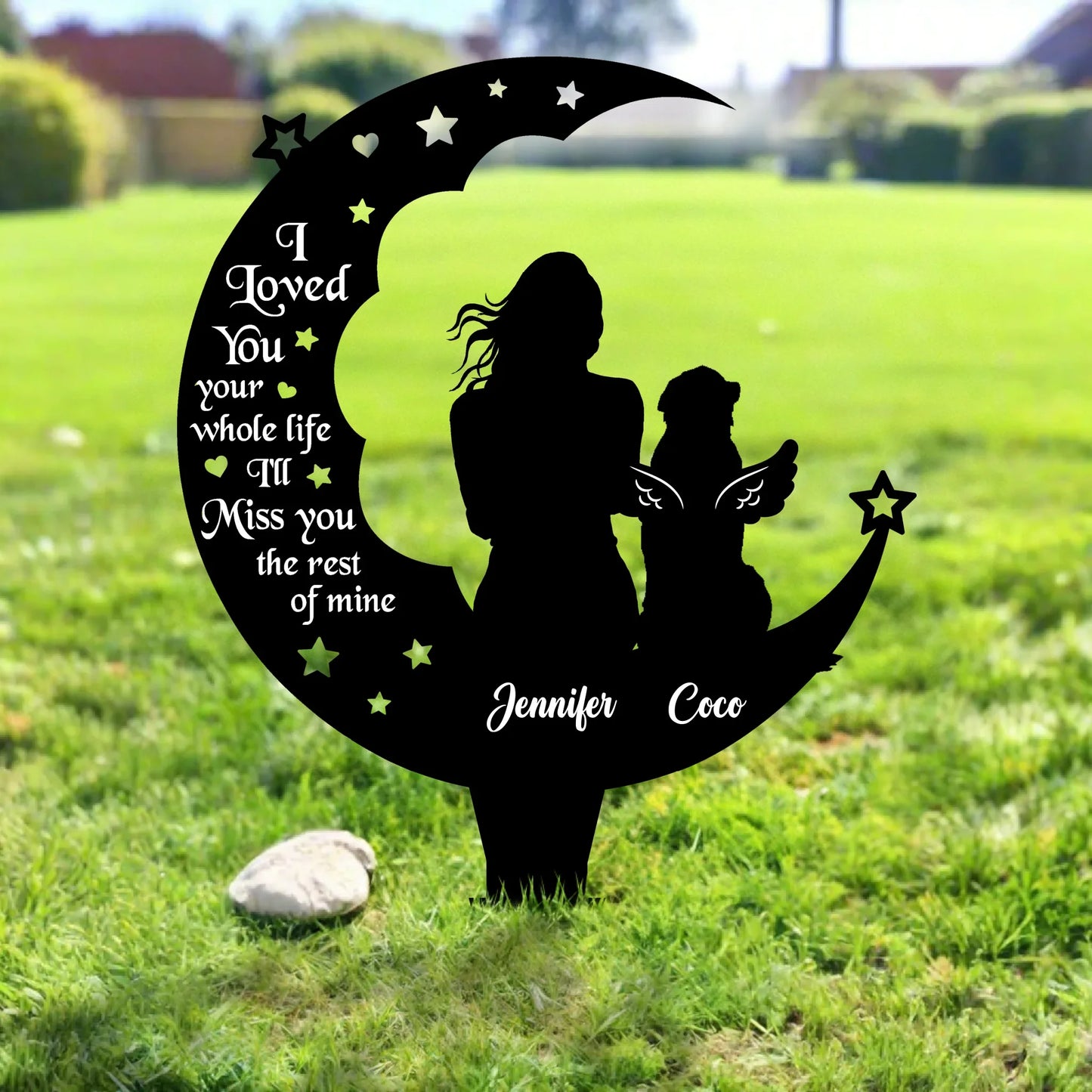 Plaque commémorative personnalisée en métal pour chien - Cadeau commémoratif pour les amoureux des chiens