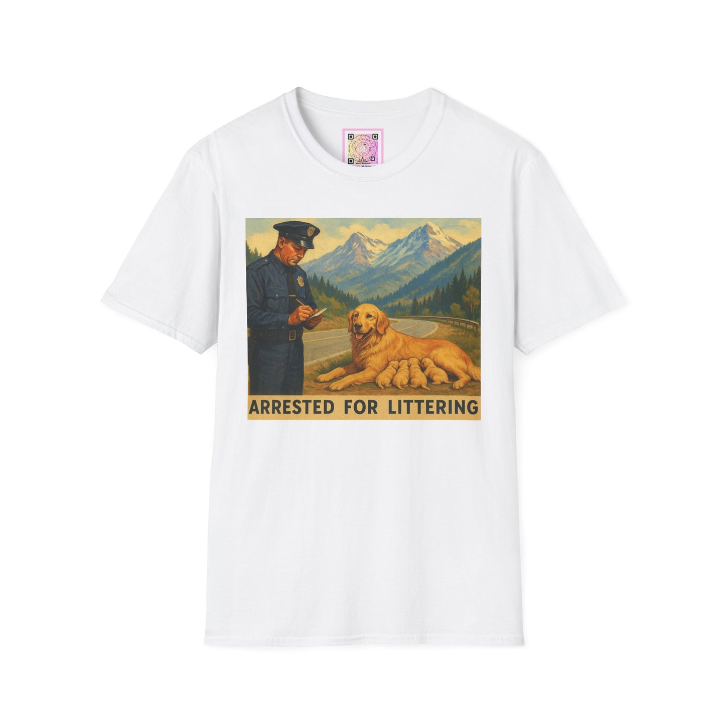 "Arrested for Littering" Retro Tee Shirt