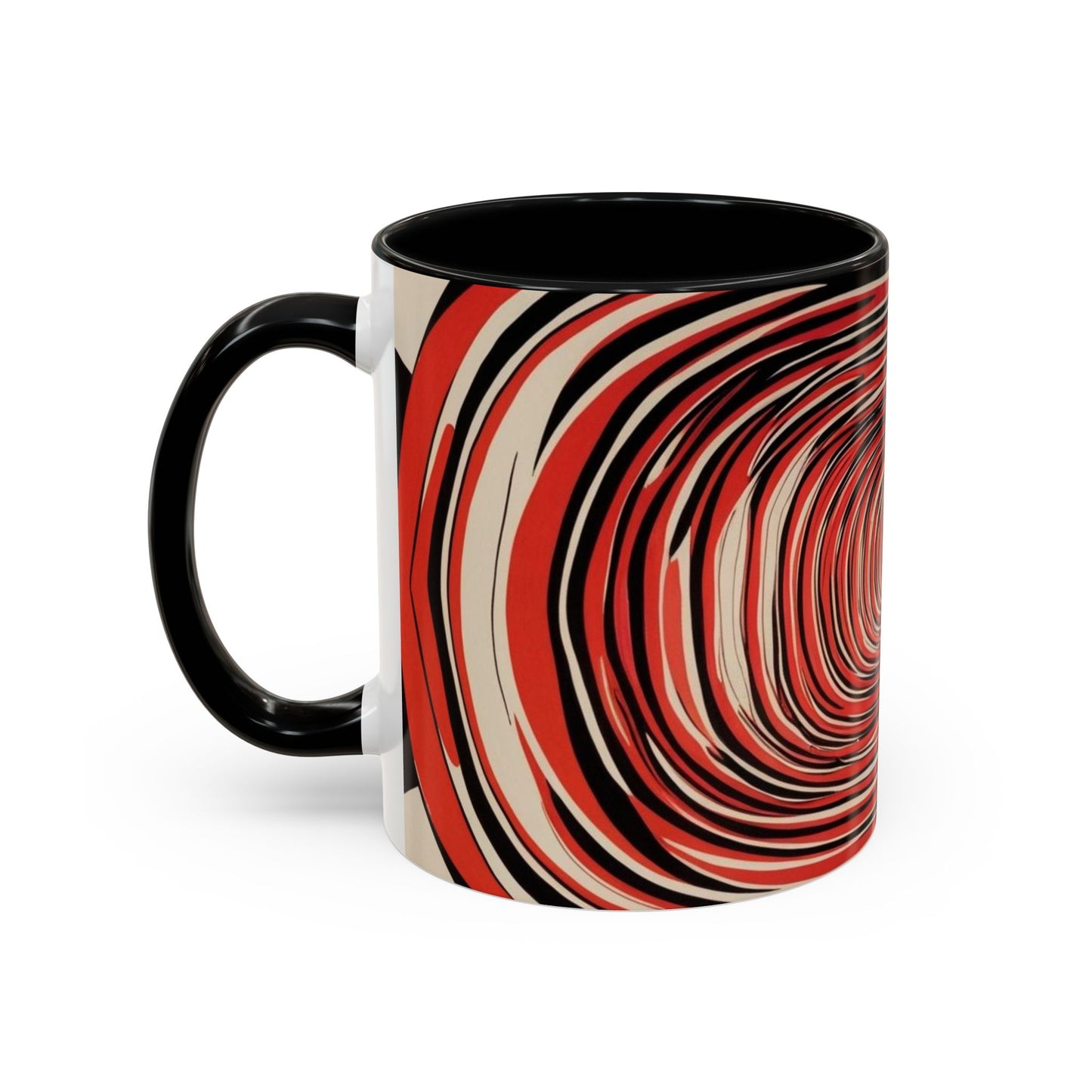 Optical Illusion Accent Mug – Ceramic Coffee Cup