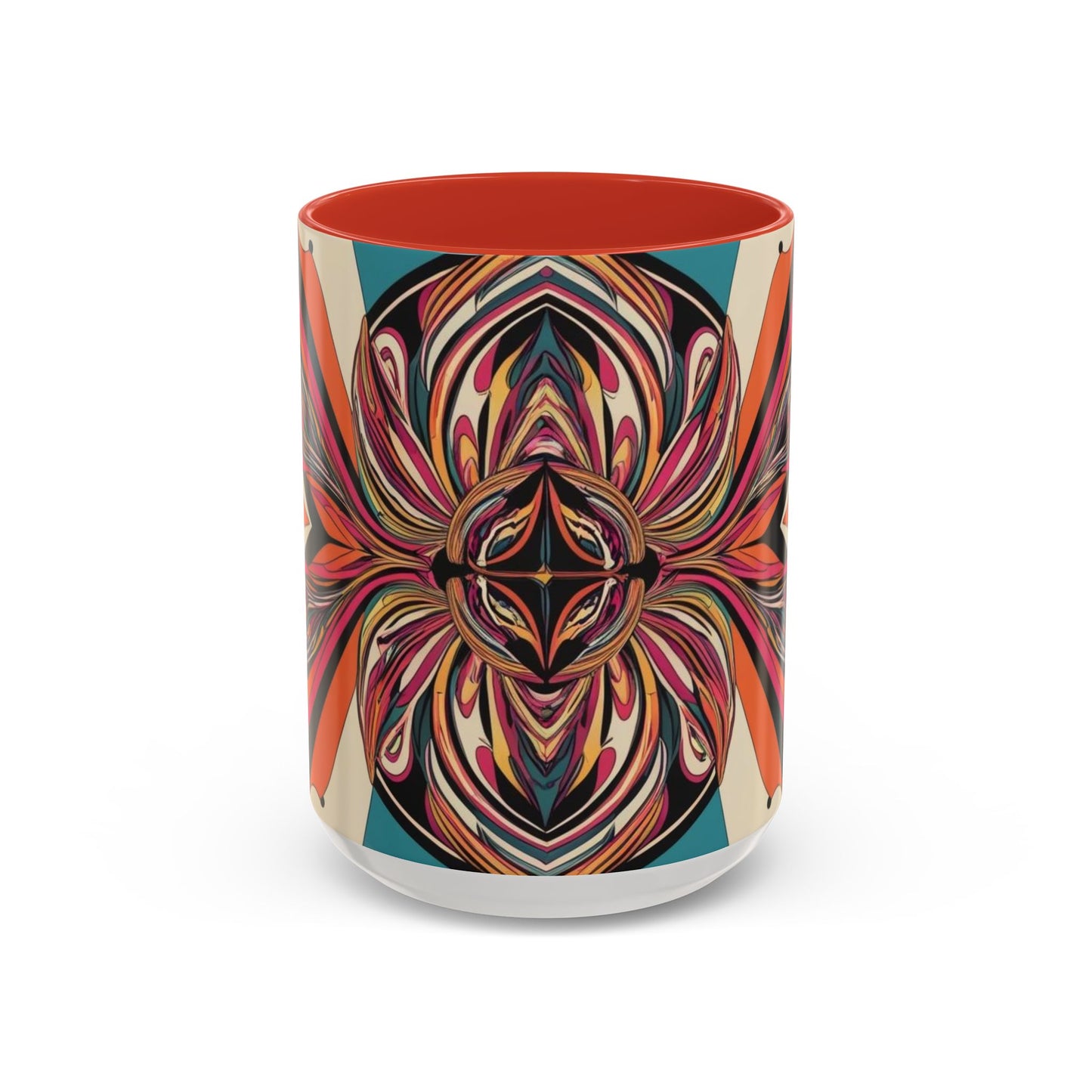 Optical Illusion Accent Mug – Ceramic Coffee Cup