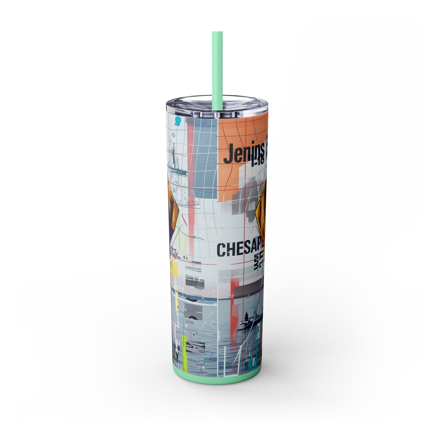 Skinny Tumbler with Straw – 20 oz Stainless Steel Cup