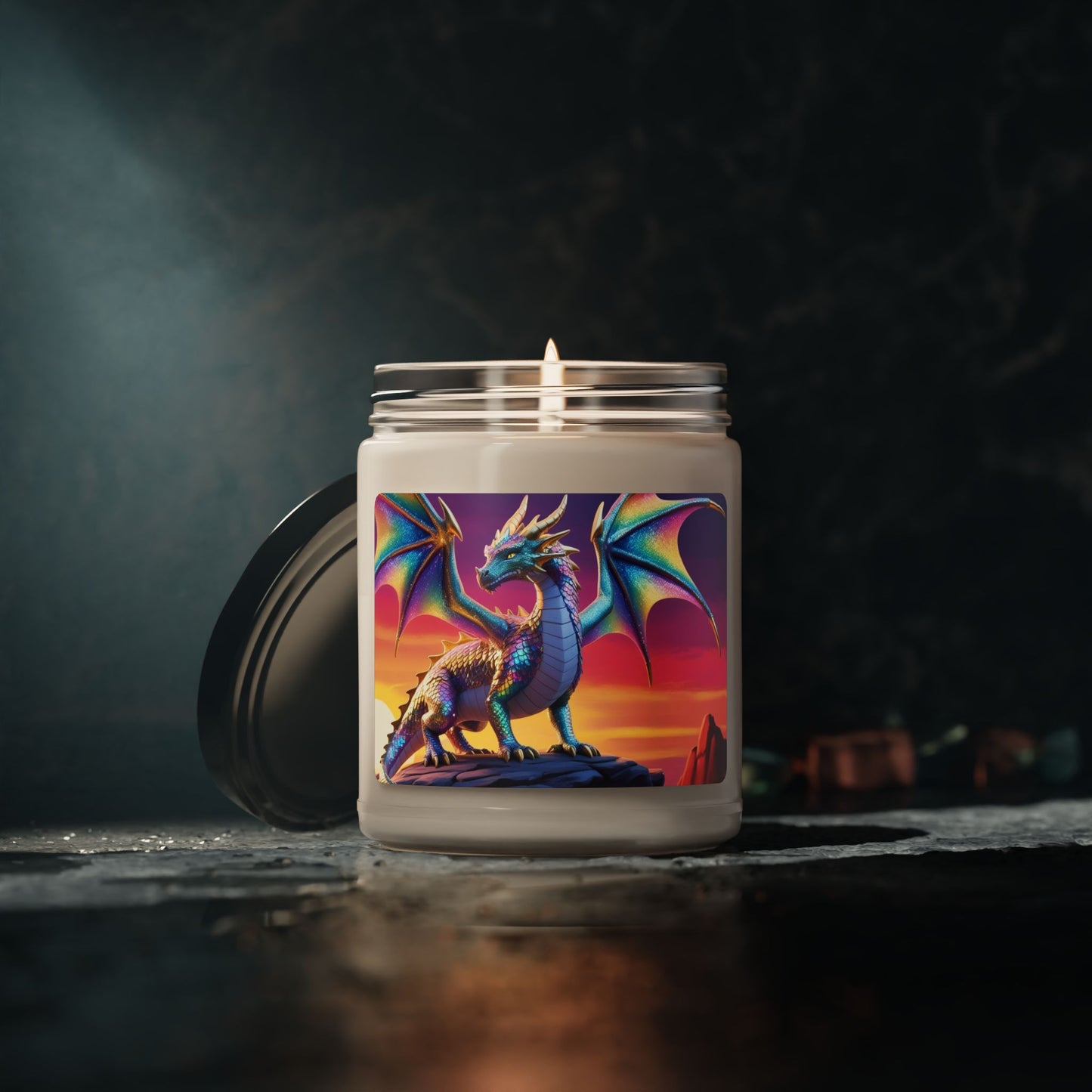 Rainbow Dragon- Scented Soy Candle, 9oz