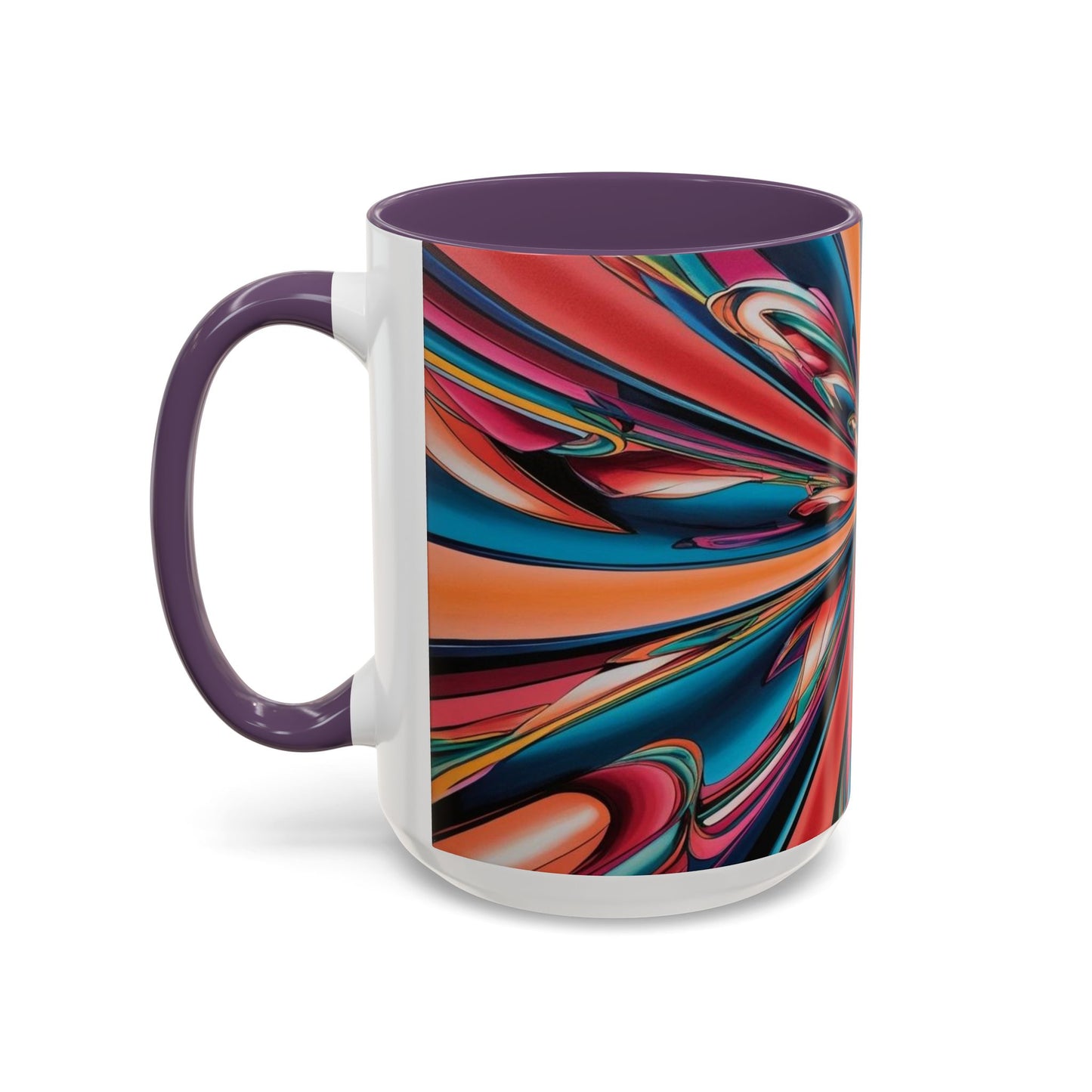 Optical Illusion Accent Mug – Ceramic Coffee Cup