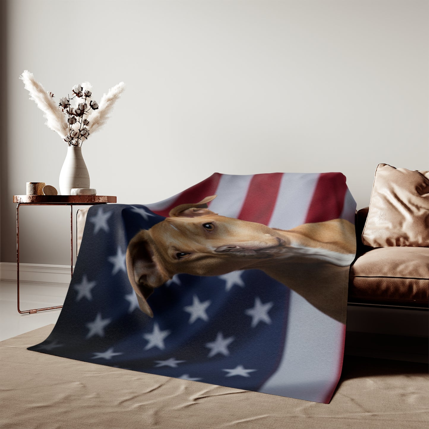 American Pit Bull Terrier Patriotic Blanket