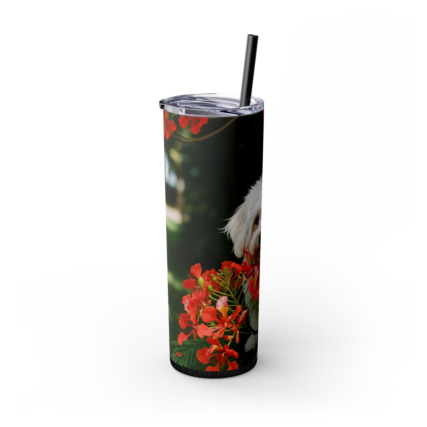 Gobelet Coton de Tuléar avec paille, 590 ml