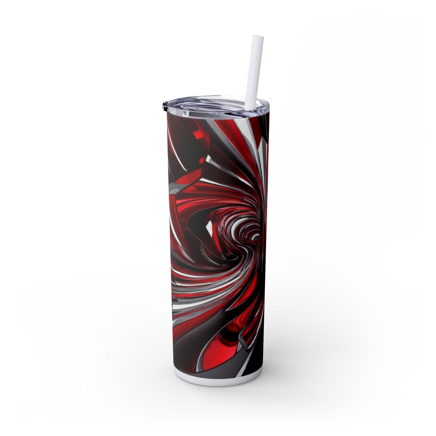 Optical Illusion Skinny Tumbler with Straw, 20oz
