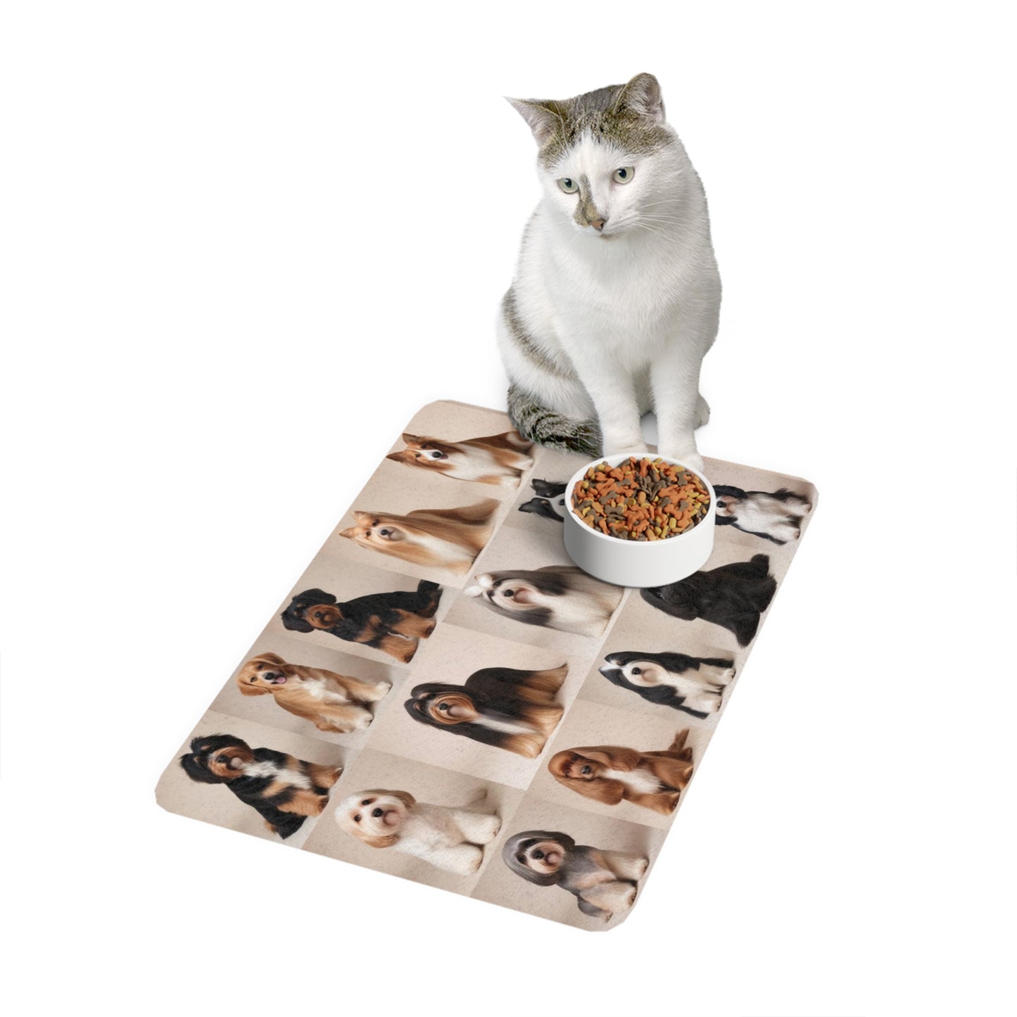 Pet Food Mat (12x18) - Longhaired Dogs