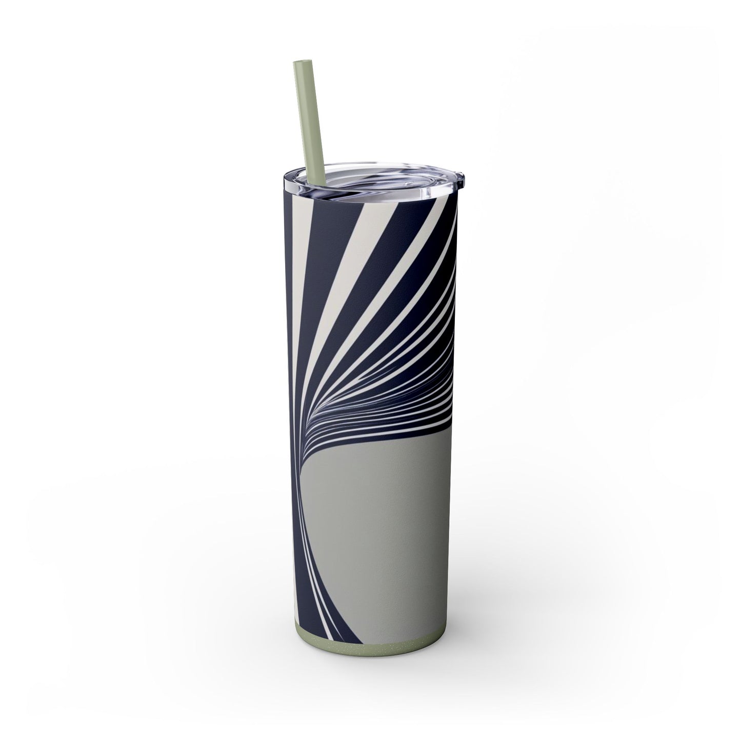 Optical Illusion Skinny Tumbler with Straw, 20oz