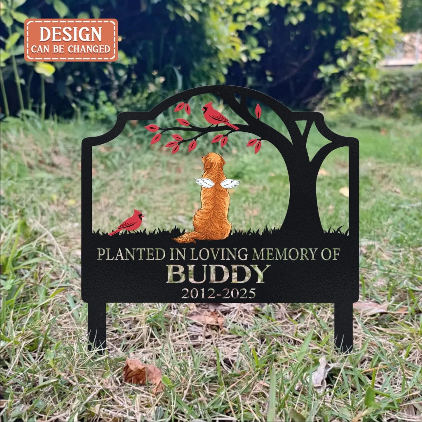 Personalized Memorial Dog/Horse Metal Sign - Memorial Gift Idea For Pet Owner - Planted In Loving Memory Of