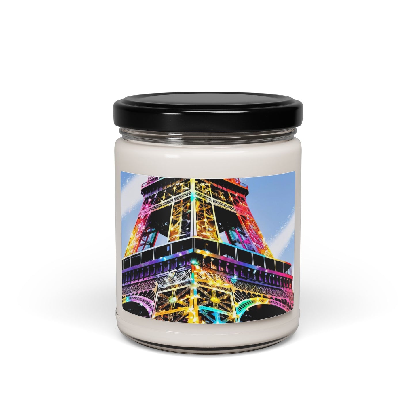 Rainbow Eiffel Tower La Tour Eiffel- Scented Soy Candle, 9oz