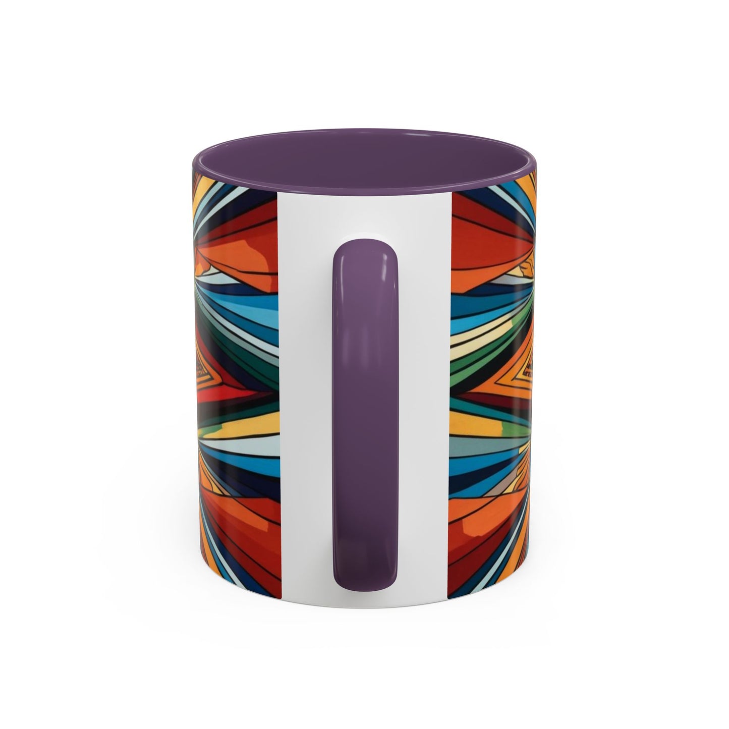 Optical Illusion Accent Mug – Ceramic Coffee Cup