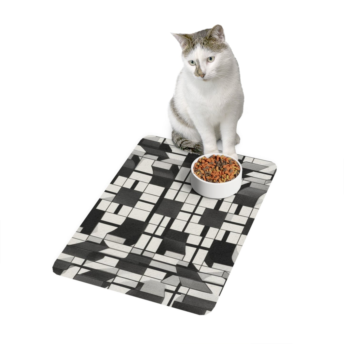 Pet Food Mat (12x18) - Optical Illusion