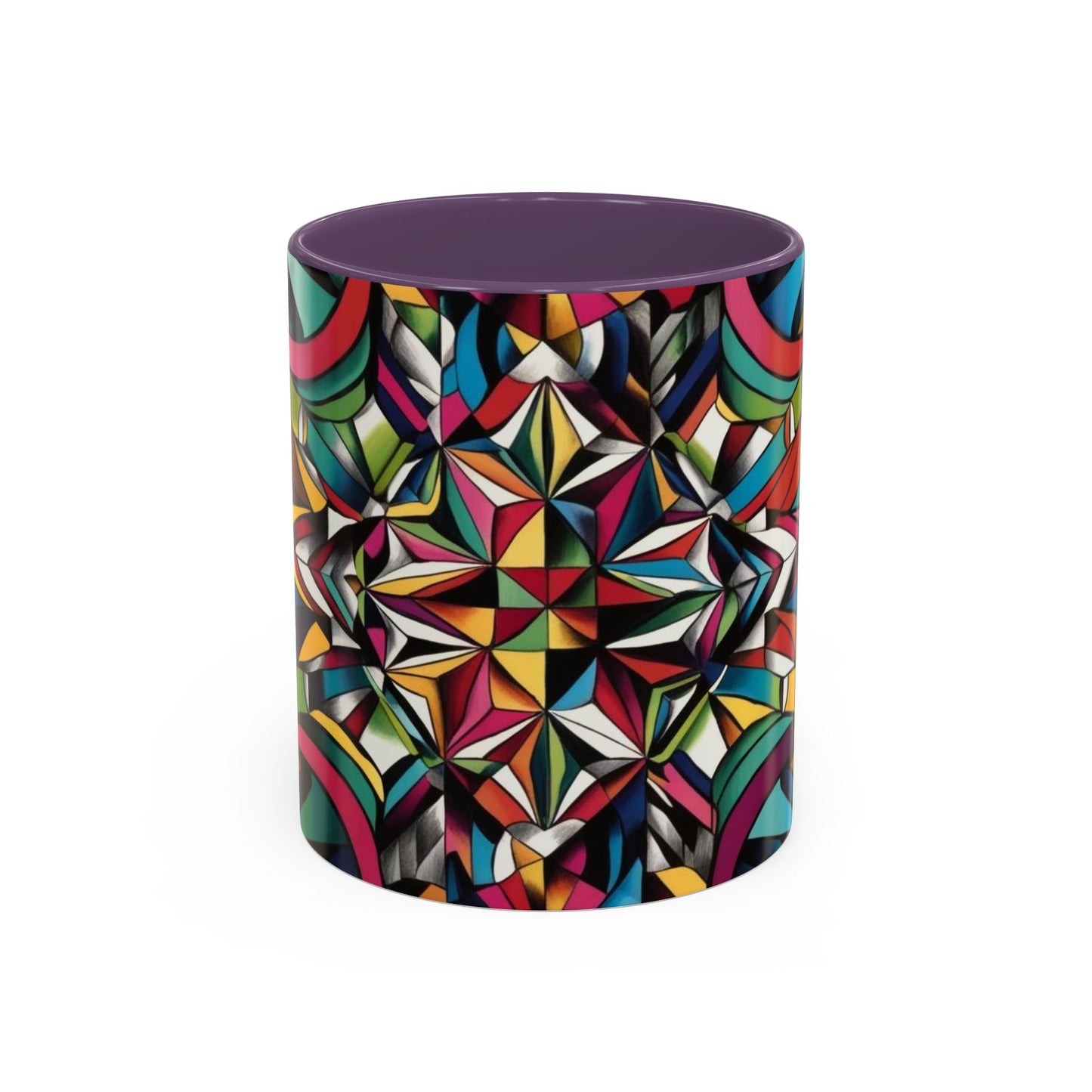 Optical Illusion Accent Mug – Ceramic Coffee Cup