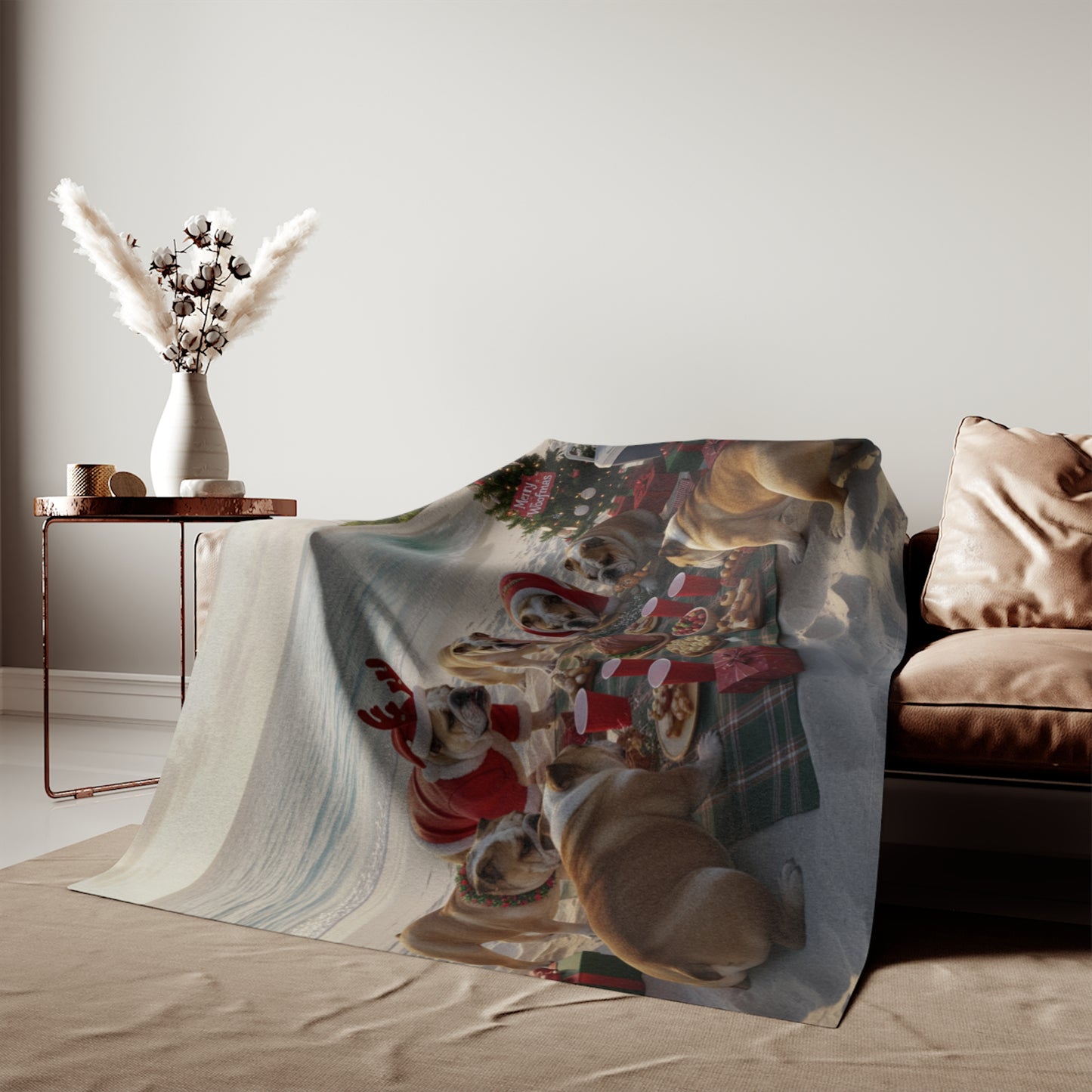 Bulldogs Beach Holiday Picnic Blanket