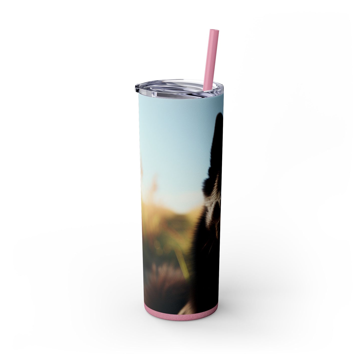 Schipperke Skinny Tumbler with Straw, 20oz