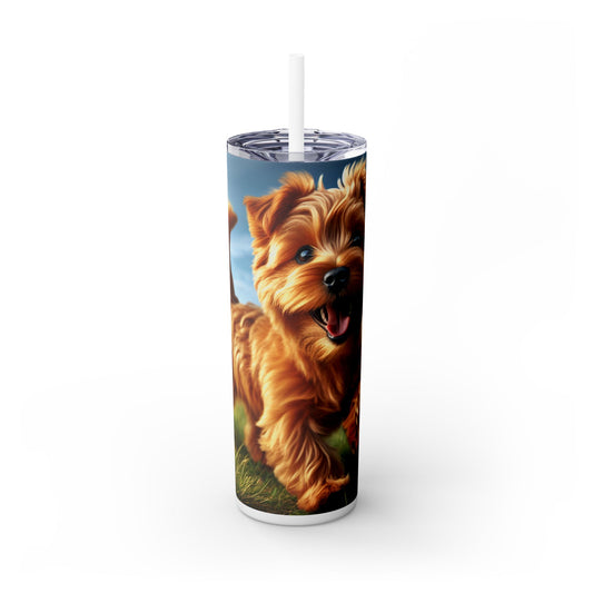 Norfolk Terrier Tumbler with Straw, 20oz