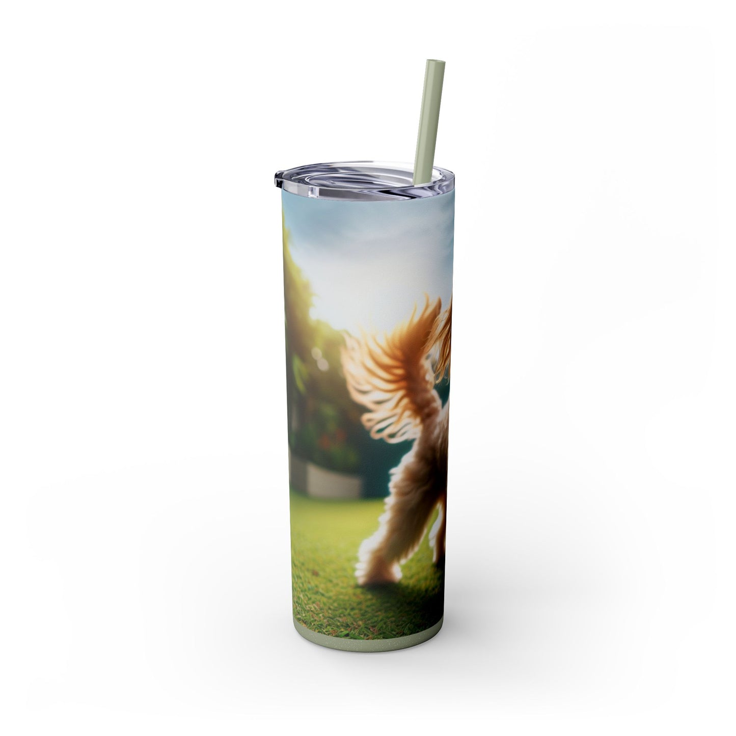 Skinny Tumbler with Straw – 20 oz Stainless Steel Cup