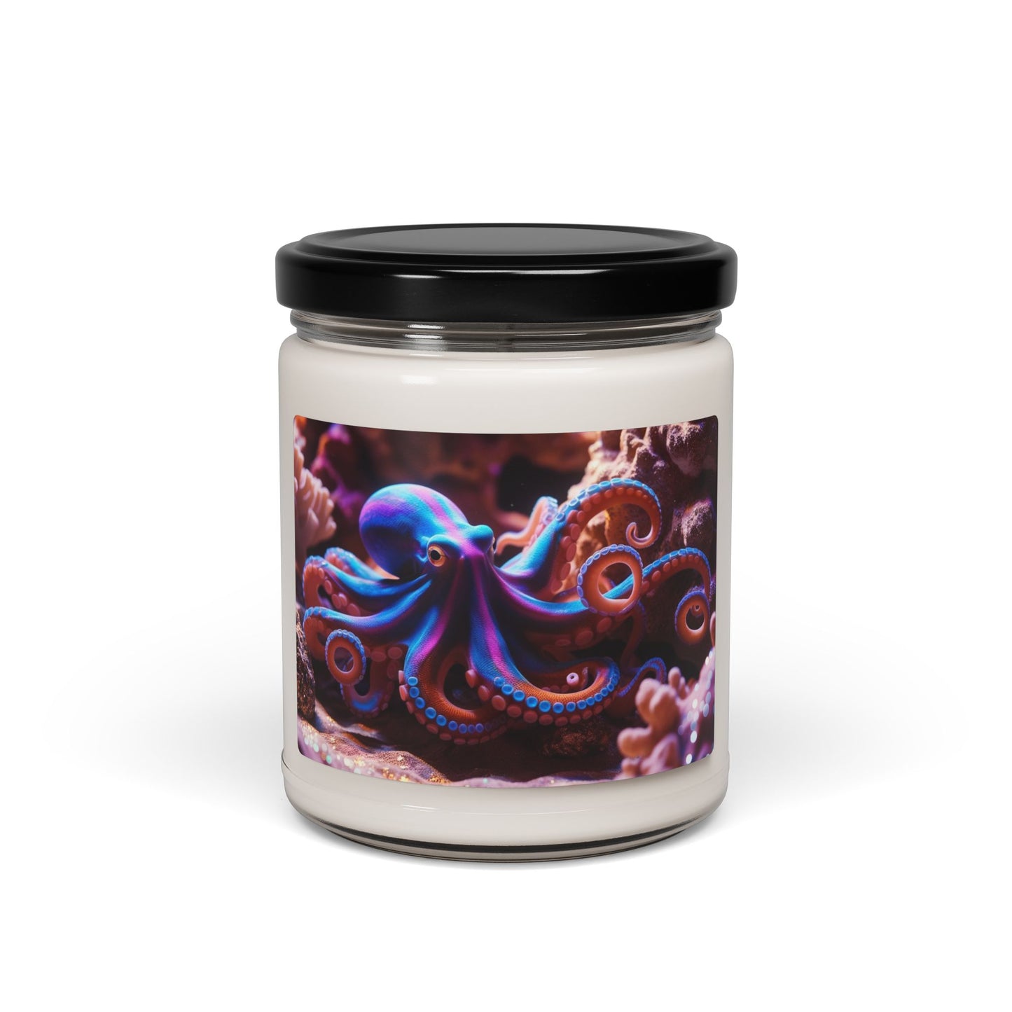 Octopus in Coral- Scented Soy Candle, 9oz