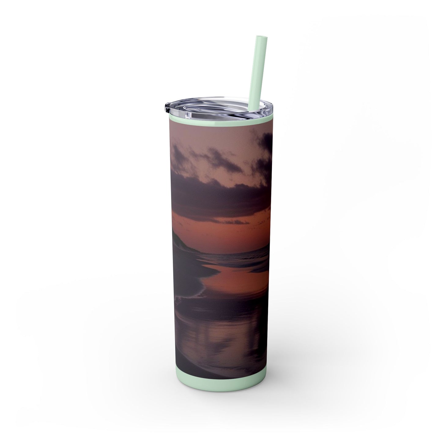 Brilliant Sunrise Skinny Tumbler with Straw, 20oz