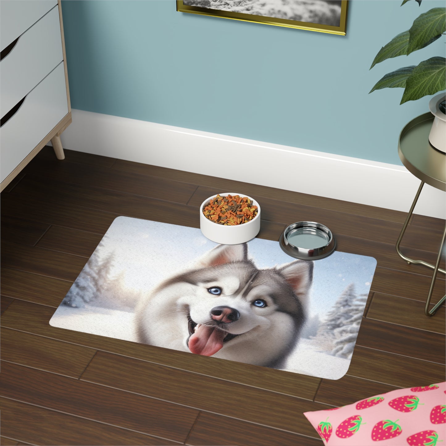 Pet Food Mat (12x18) - Siberian Husky