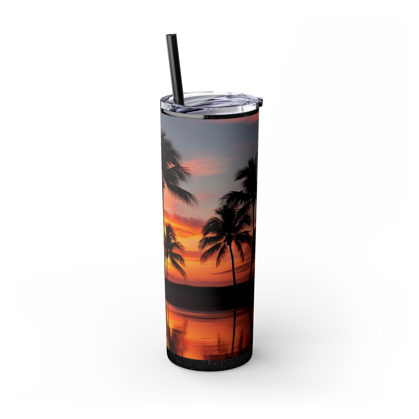 Brilliant Sunrise Skinny Tumbler with Straw, 20oz