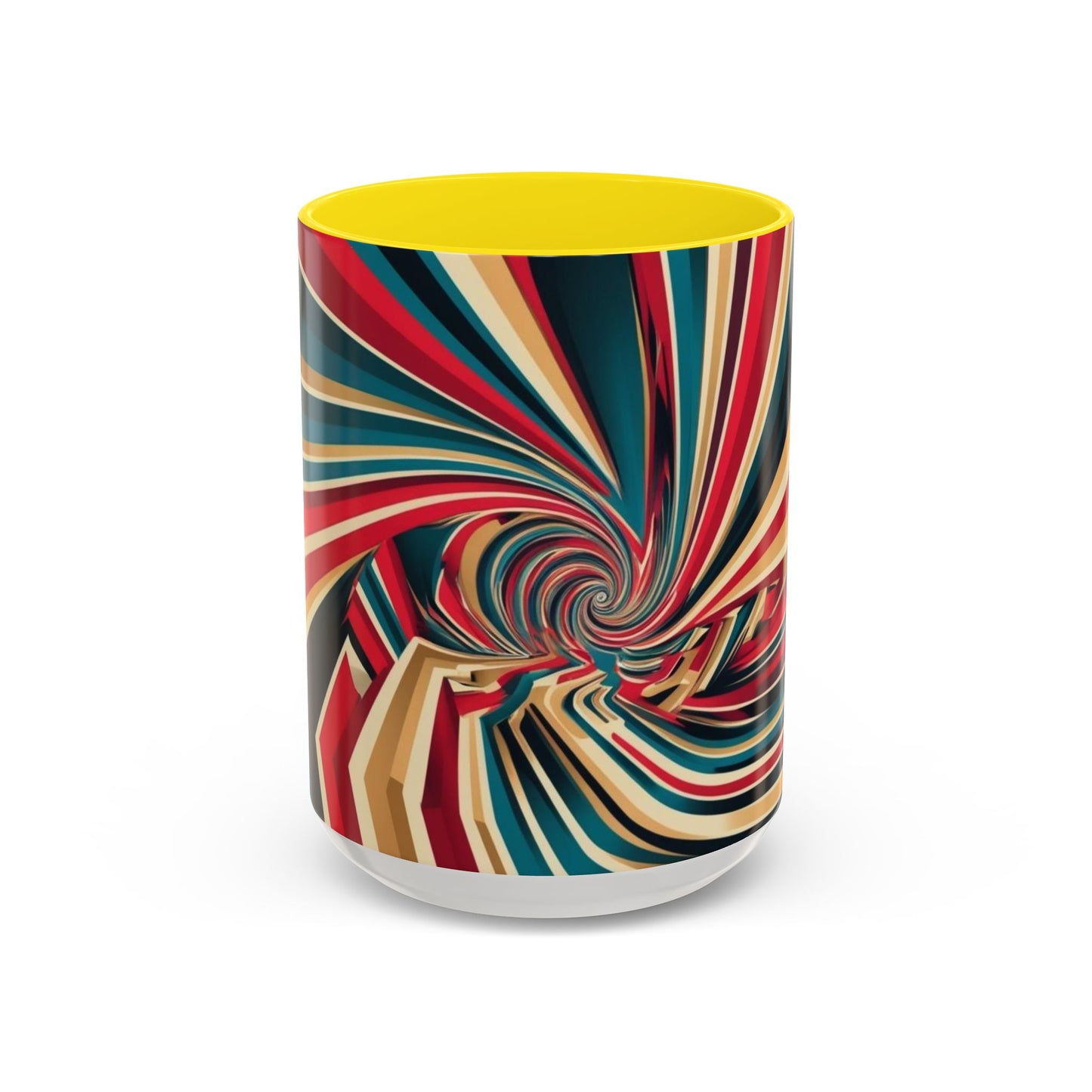 Optical Illusion Accent Mug – Ceramic Coffee Cup
