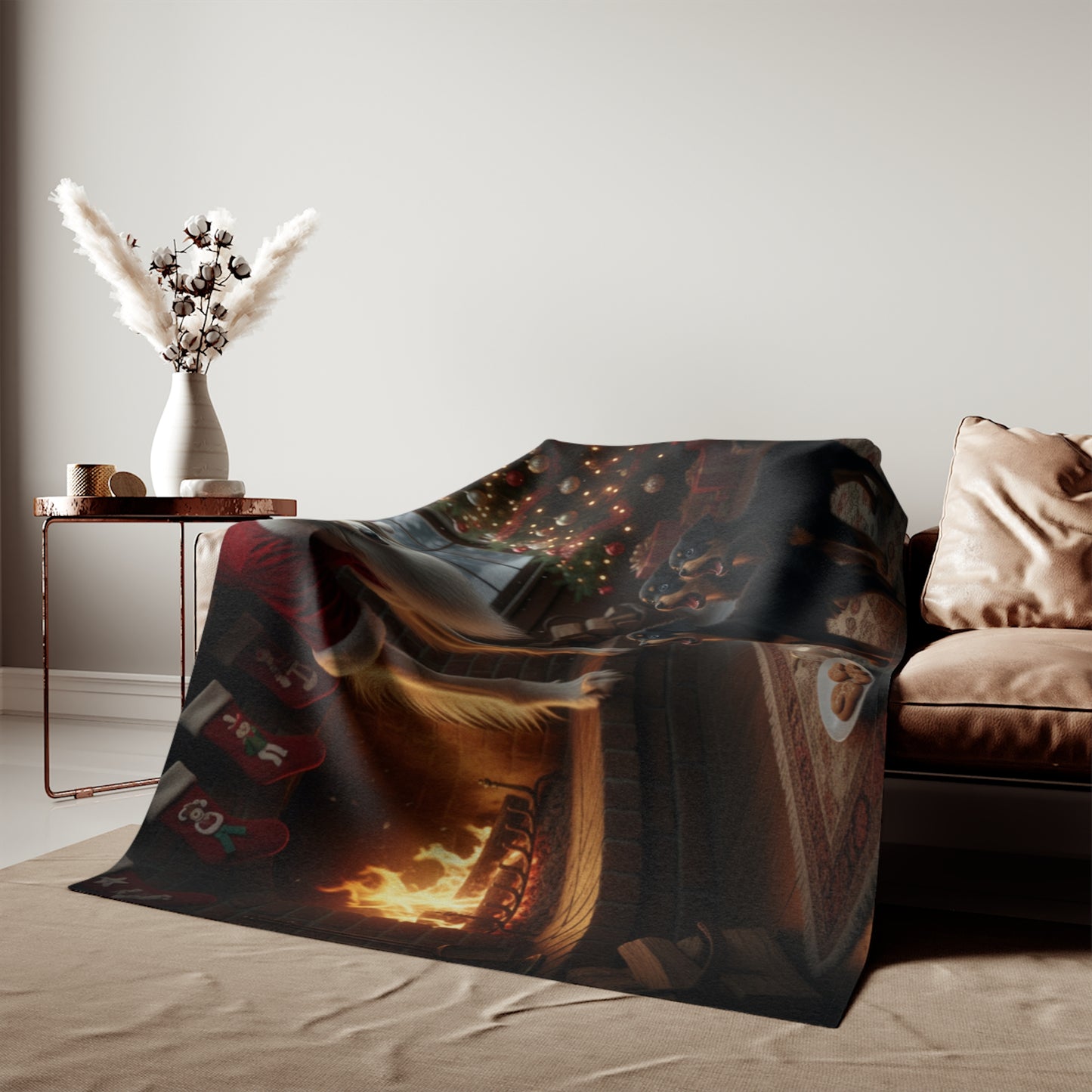 Holiday Fireplace Whoopsie Blanket