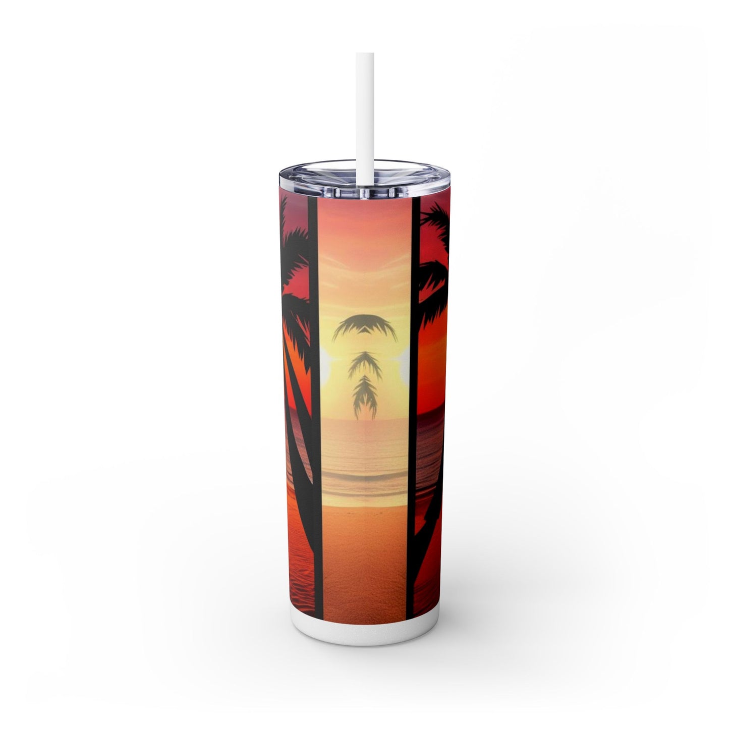 Brilliant Sunrise Skinny Tumbler with Straw, 20oz