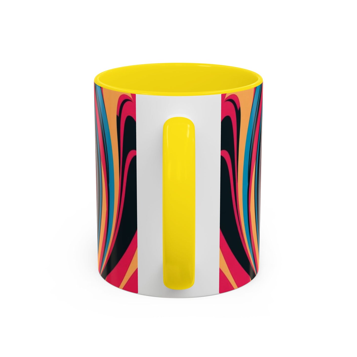 Optical Illusion Accent Mug – Ceramic Coffee Cup