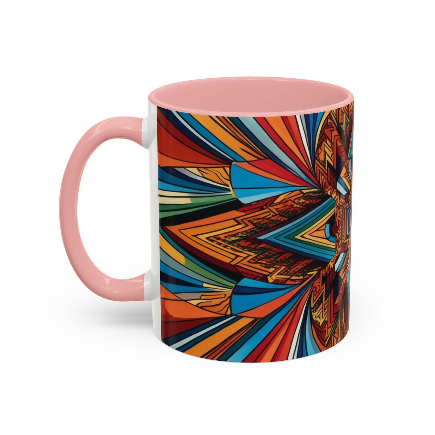 Optical Illusion Accent Mug – Ceramic Coffee Cup