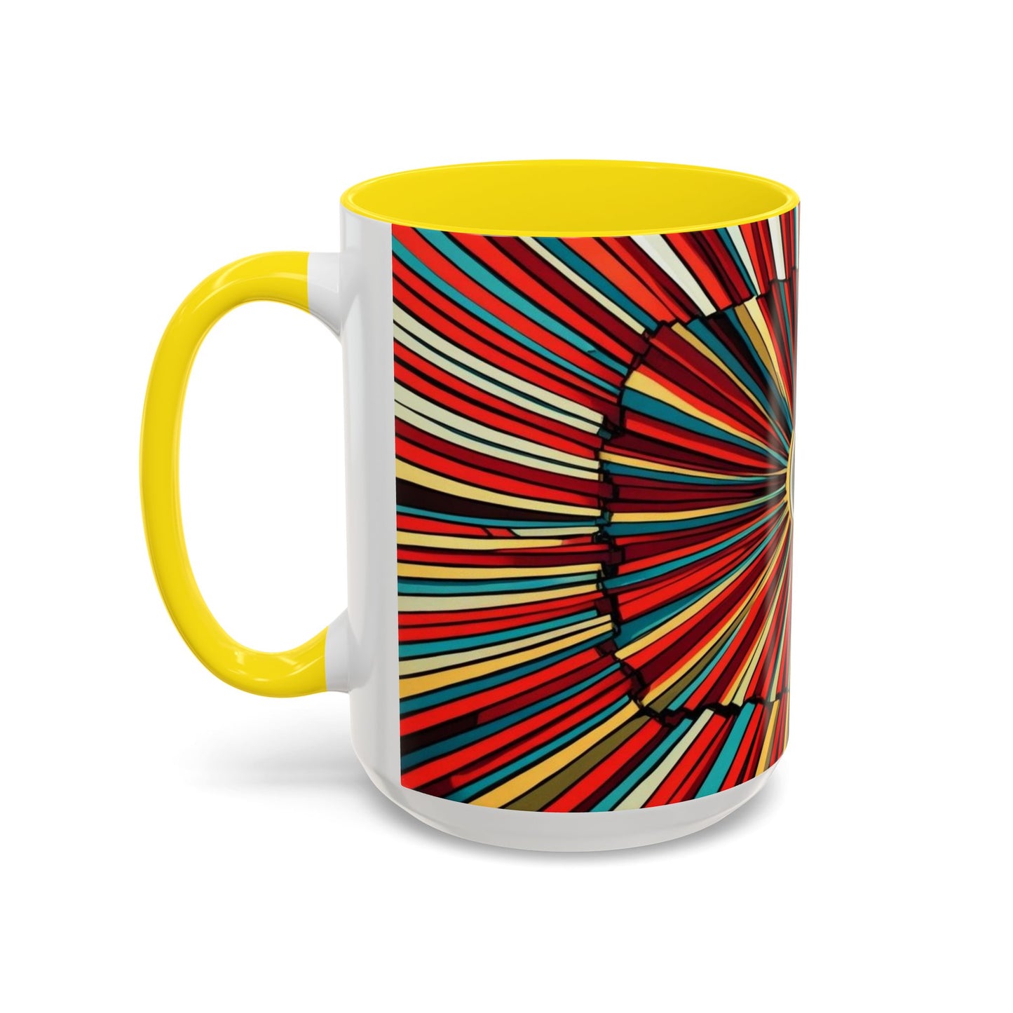 Optical Illusion Accent Mug – Ceramic Coffee Cup