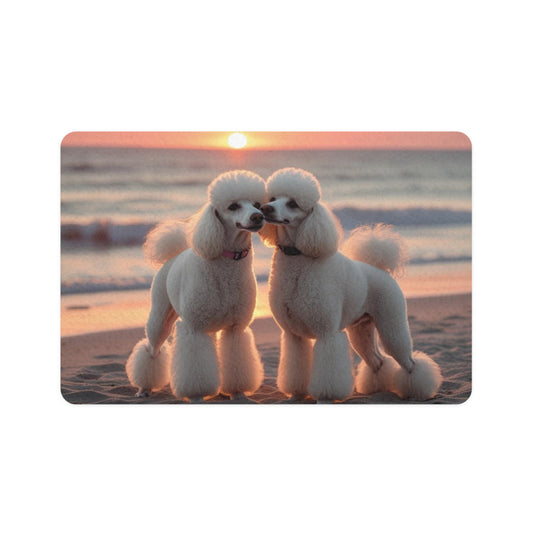 Pet Food Mat (12x18) - Poodle Love