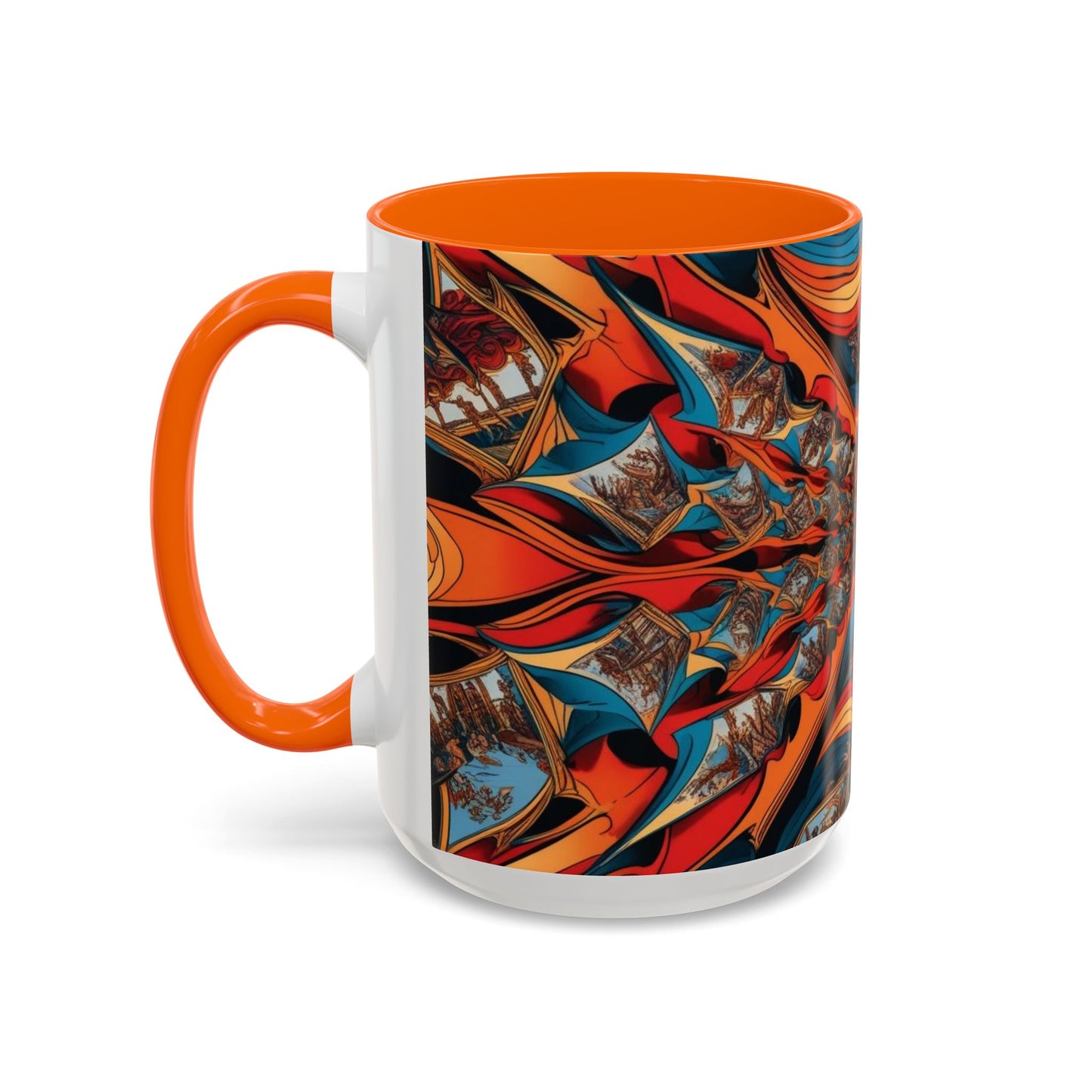 Optical Illusion Accent Mug – Ceramic Coffee Cup