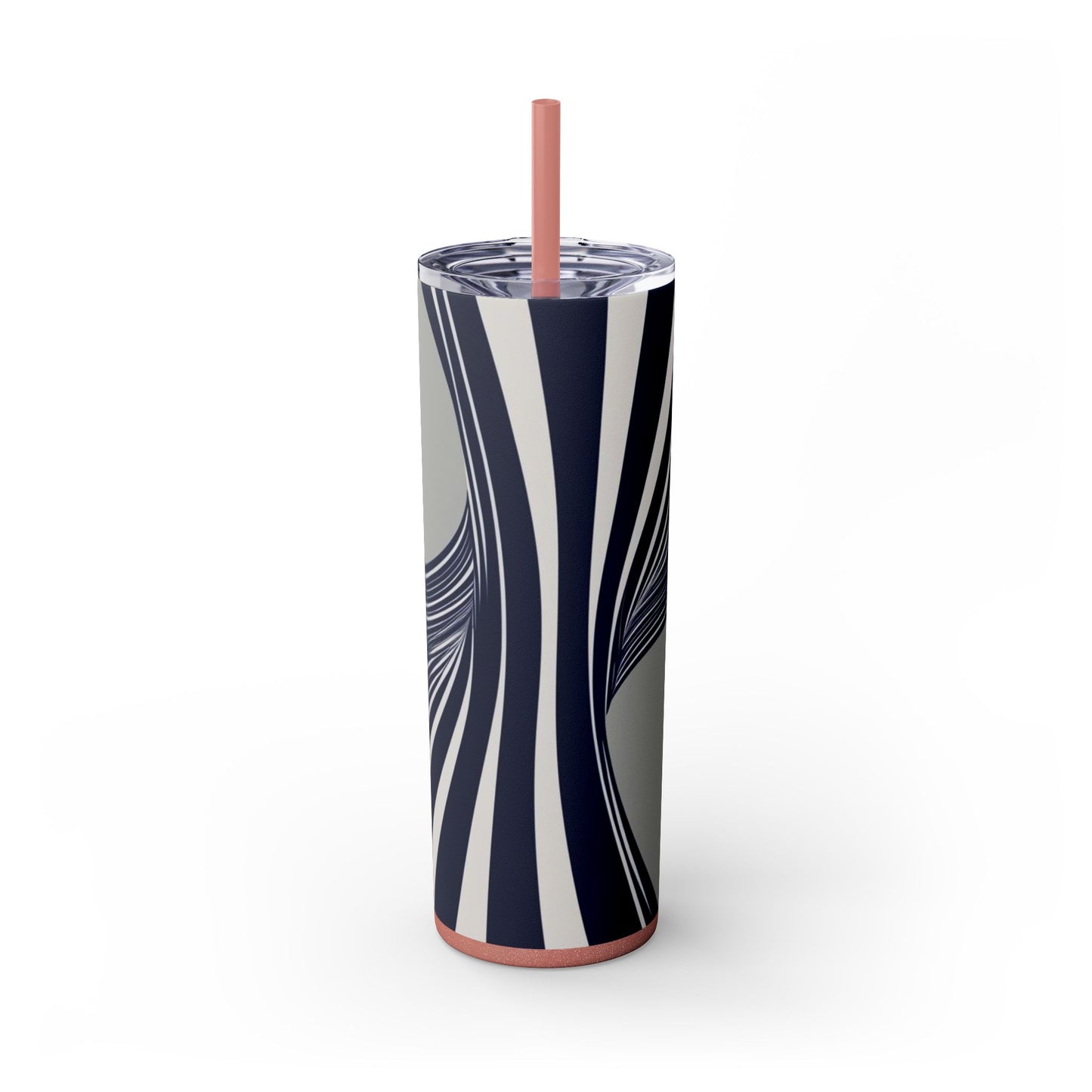 Optical Illusion Skinny Tumbler with Straw, 20oz
