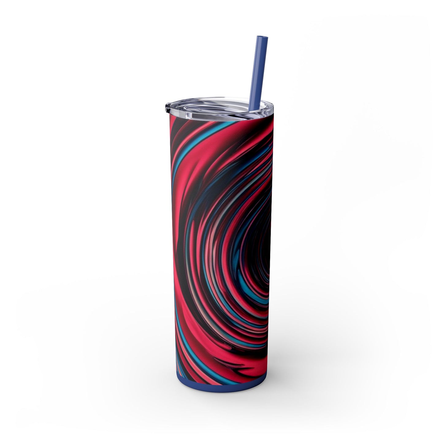 Optical Illusion Skinny Tumbler with Straw, 20oz