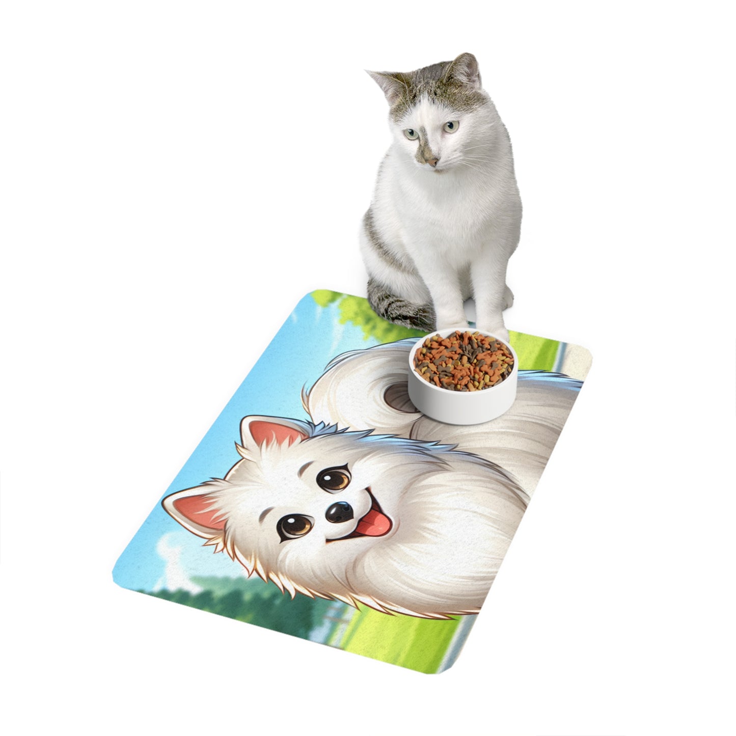 Pet Food Mat (12x18) - Indian Spitz