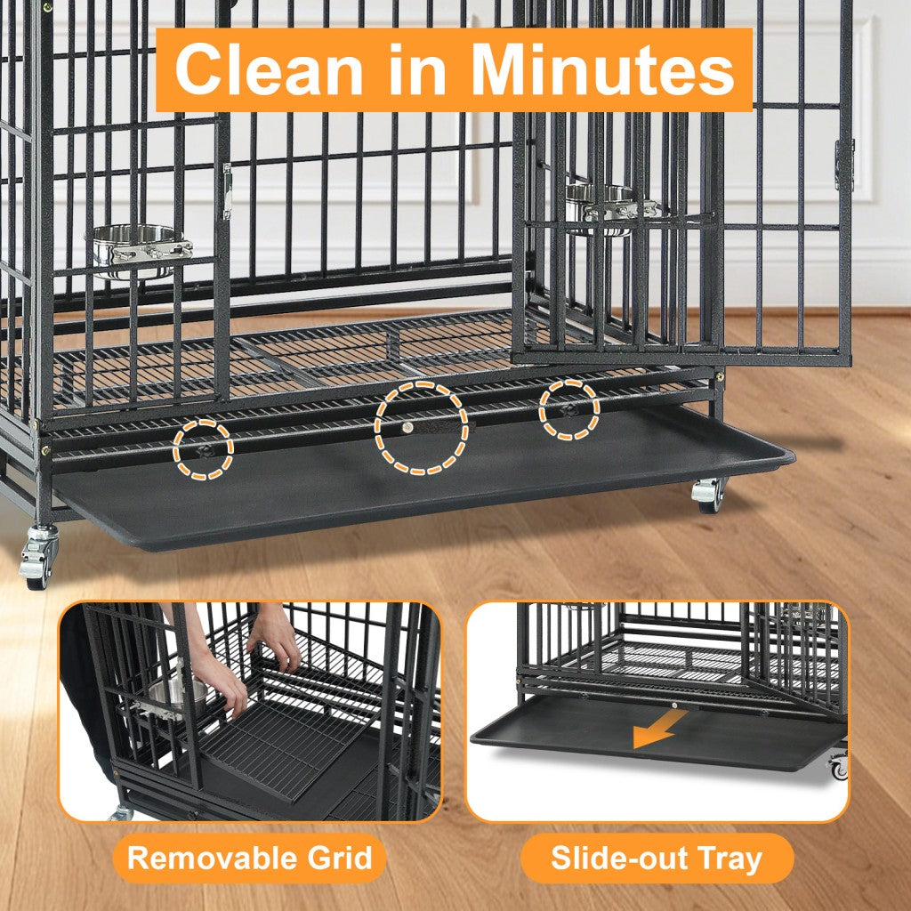 Cage de transport empilable robuste pour chien 37" 371D03 