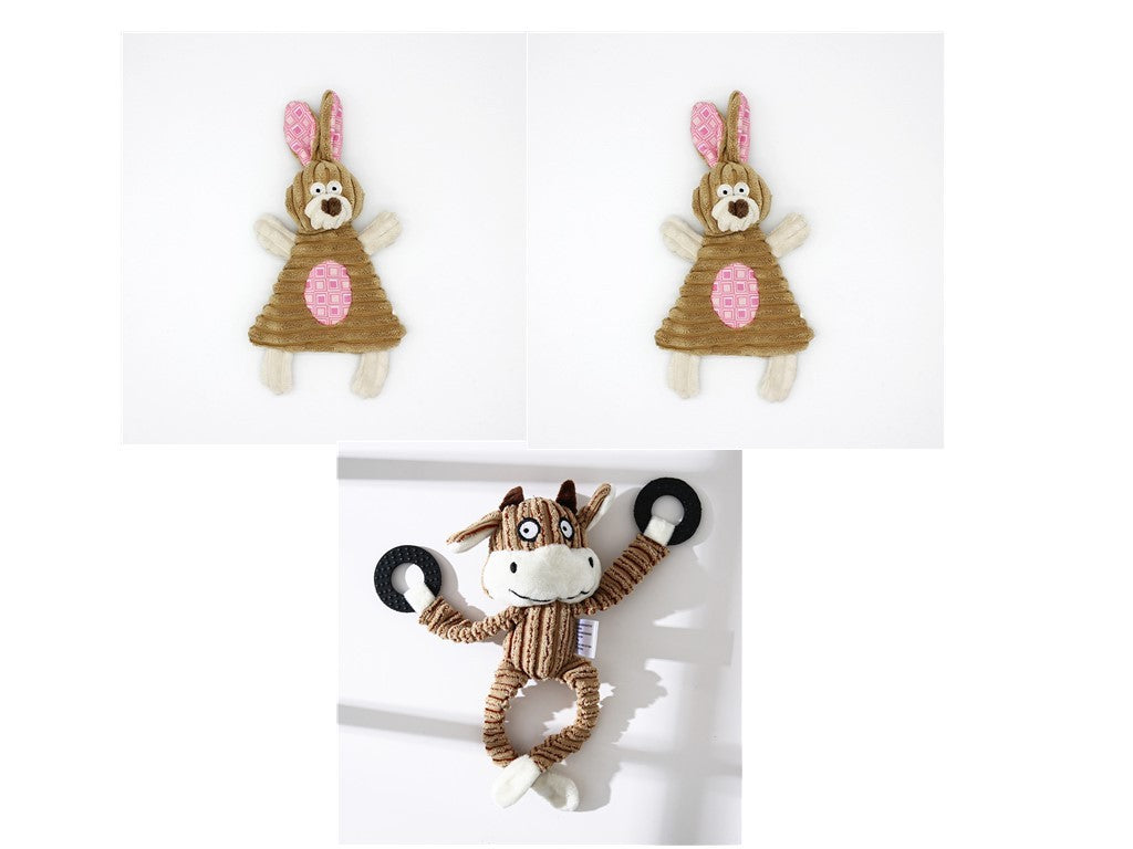 Squeaky Donkey Plush Dog Toy