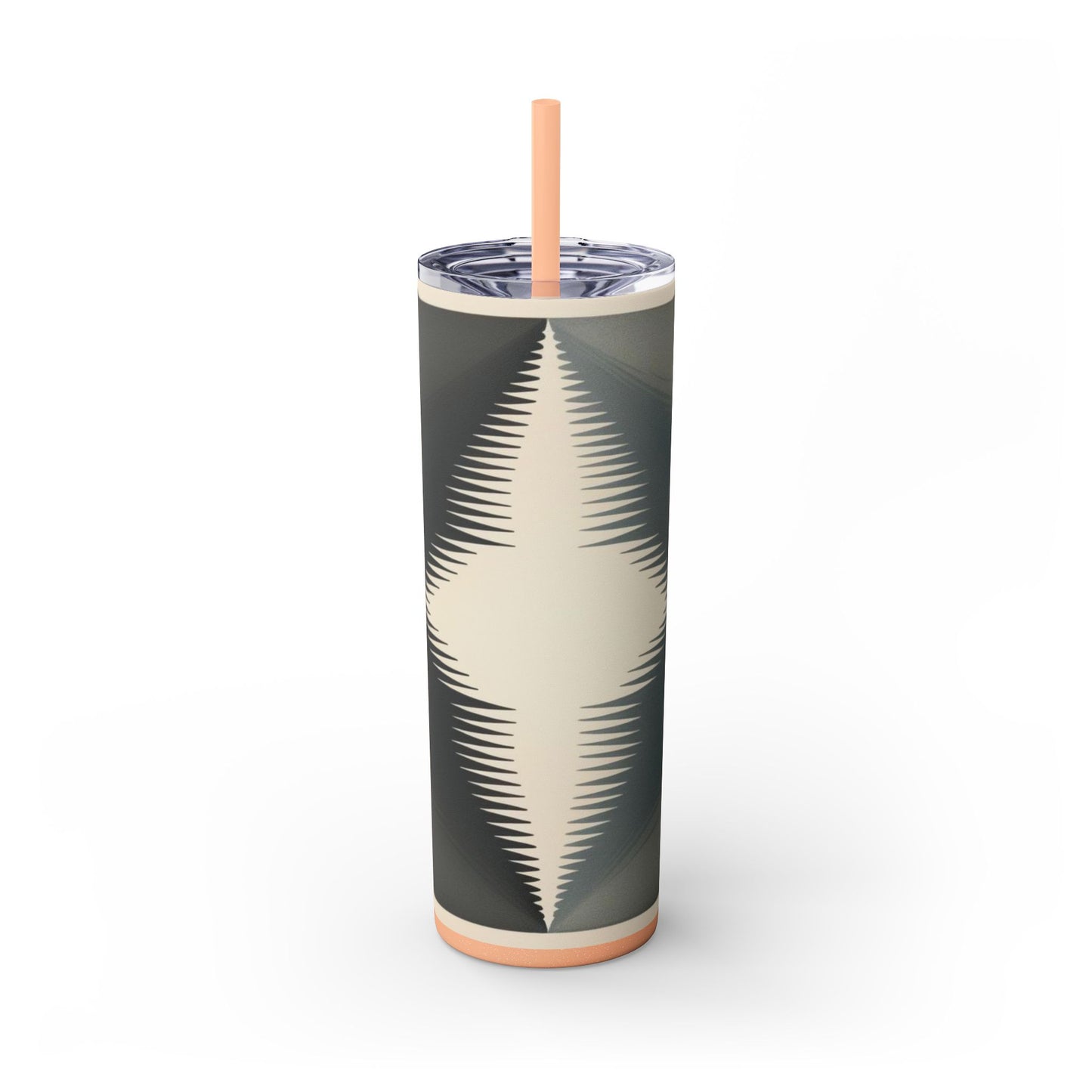 Optical Illusion Skinny Tumbler with Straw, 20oz