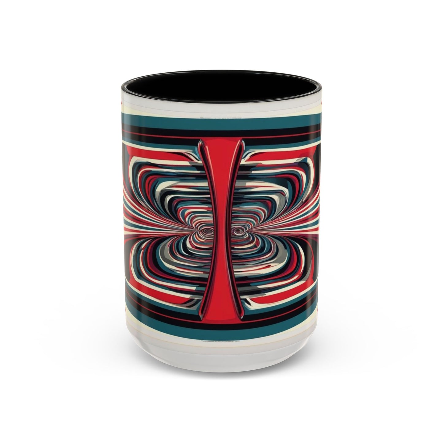 Optical Illusion Accent Mug – Ceramic Coffee Cup