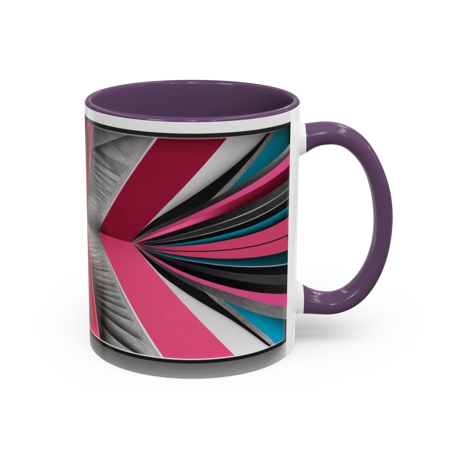 Optical Illusion Accent Mug – Ceramic Coffee Cup