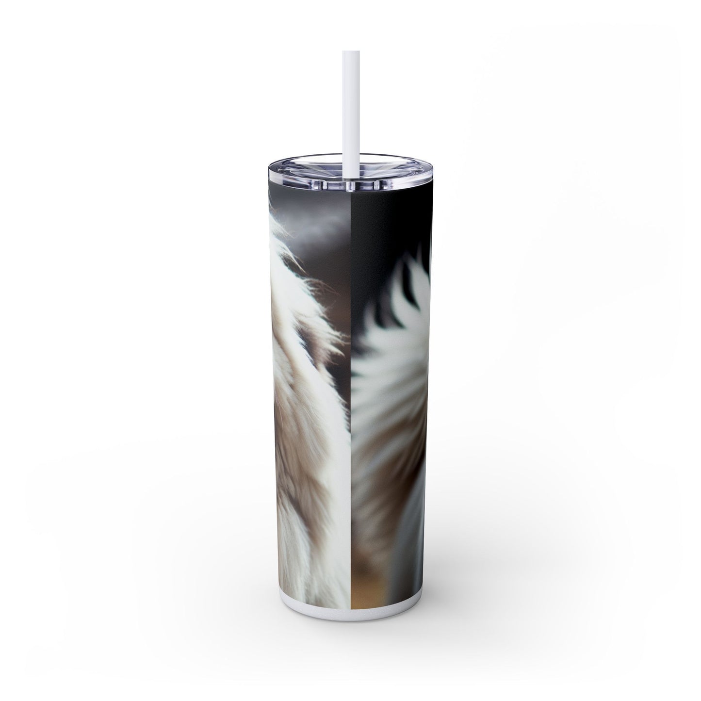 Tatra Shepherd Dog Skinny Tumbler with Straw, 20oz