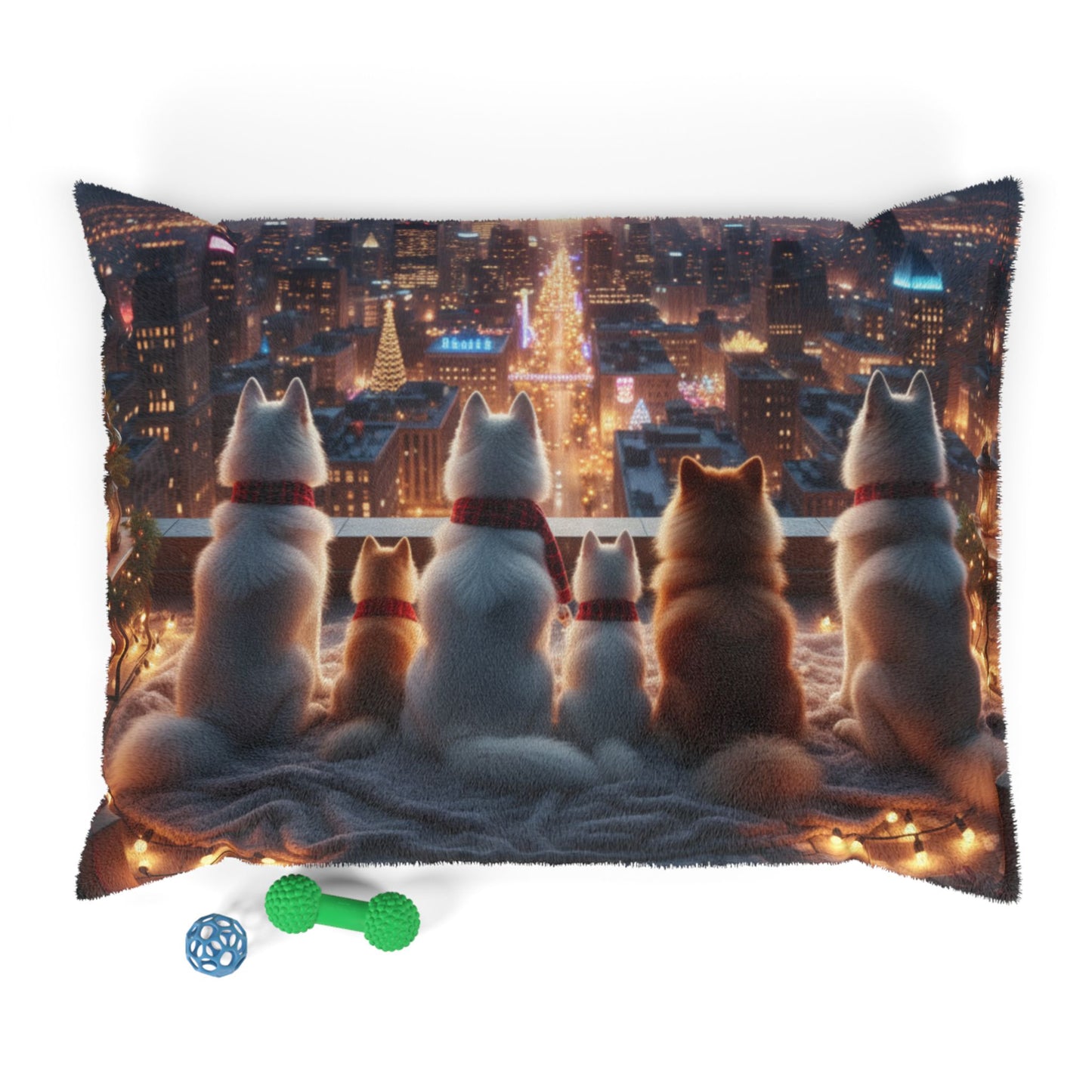 Holiday Nightscape City Lights Pet Bed