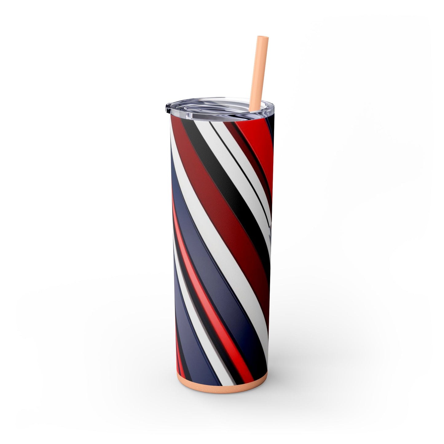 Optical Illusion Skinny Tumbler with Straw, 20oz